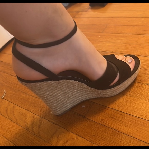 3 pair bundle high heels super cute wedge one real leather all woman size 8.5 - Picture 8 of 11